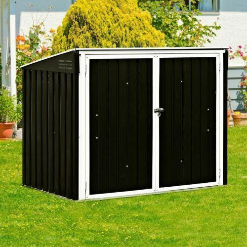 Modern & Durable Horizontal Storage Shed 68 Cubic Feet for Garbage Cans