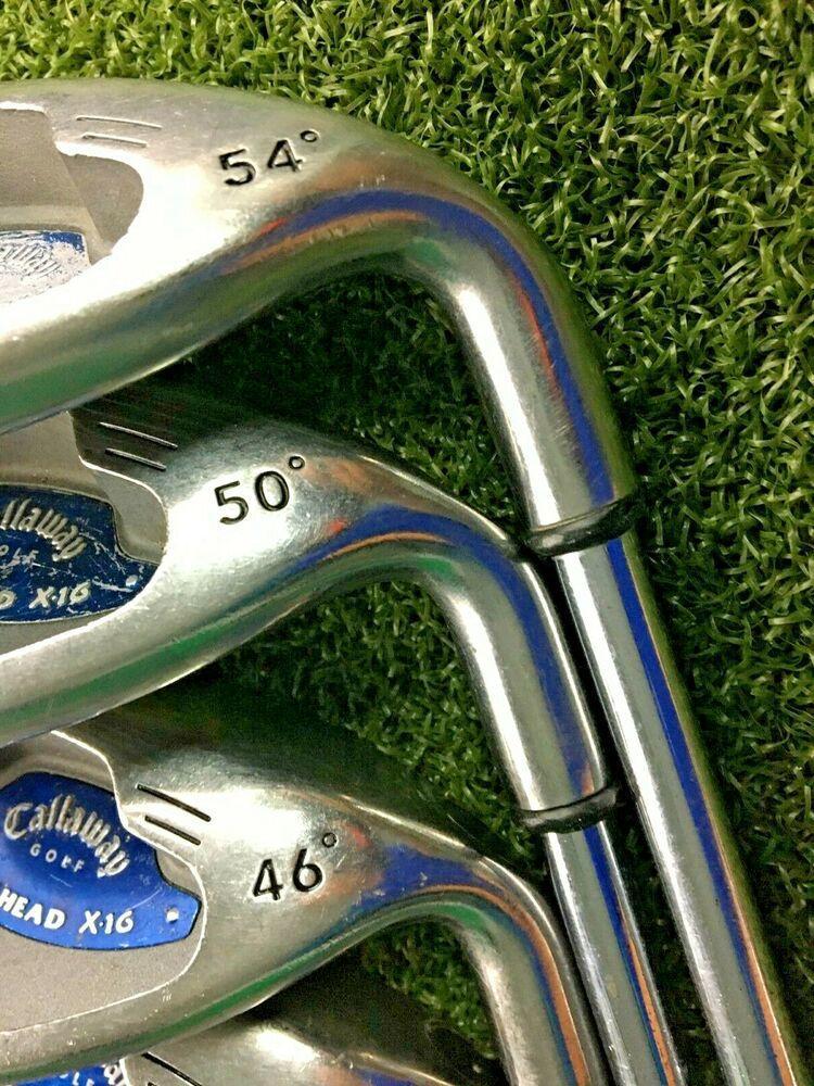 Callaway X-16 Steelhead Iron Set 5-PW,GW,SW / RH / Stiff Steel / NICE / mm4362