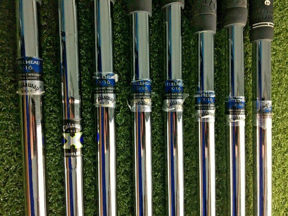 Callaway X-16 Steelhead Iron Set 5-PW,GW,SW / RH / Stiff Steel / NICE / mm4362