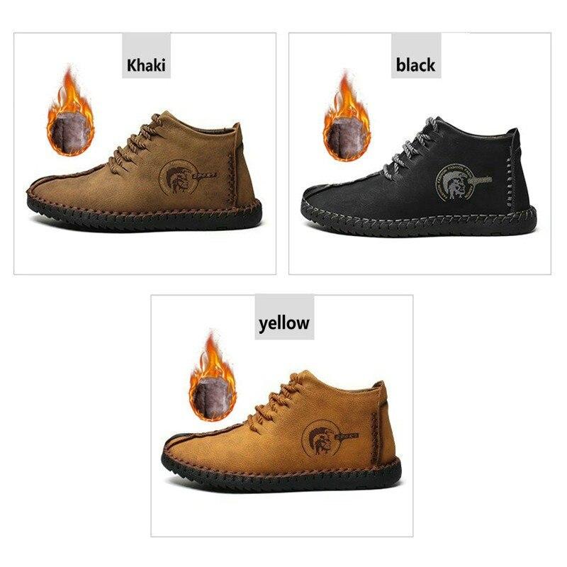 Soft Leather Men Driving Shoes Casual Boots