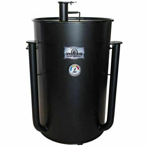 55 Gallon Large Capacity Gateway Barbecue Drum Smoker - Flat Black