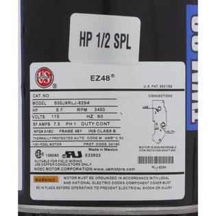 Plastics Cd 1/2Hp 115V 1Spd 60Hz 3Ft Nema