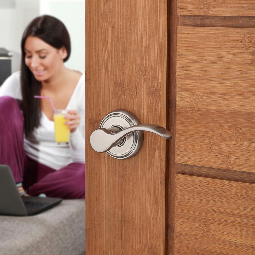 PrestiTobin Satin Nickel Universal Hall/Closet Door Lever