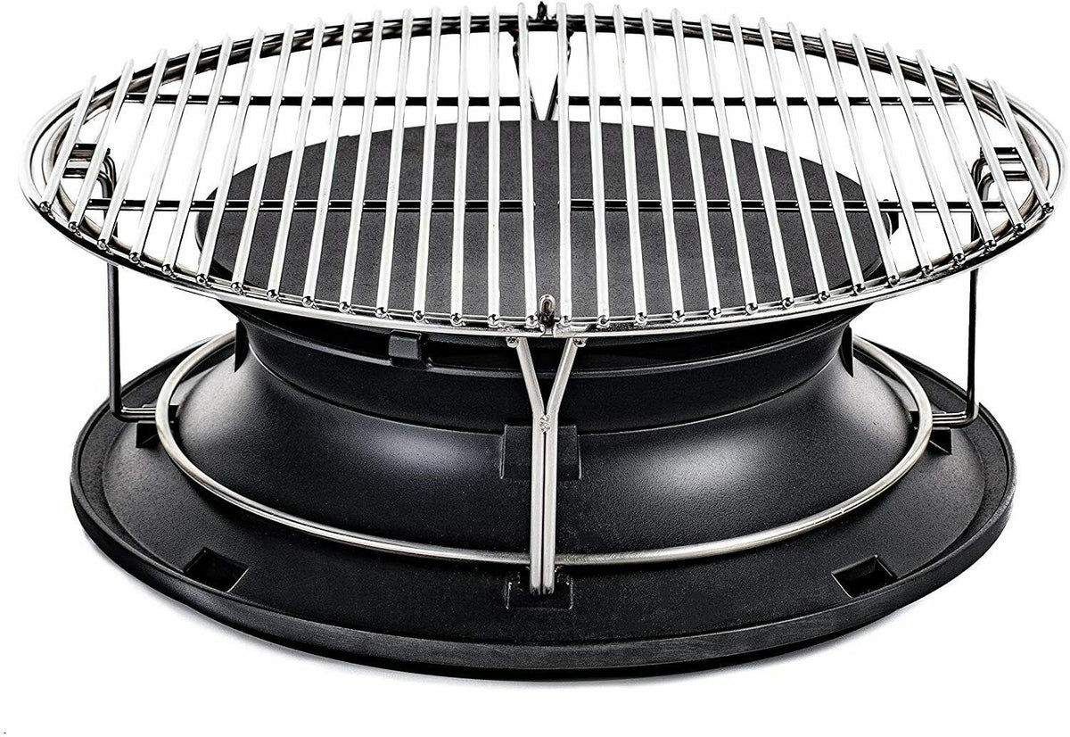 Kamado Joe KJ-Hyper Classic SloRoller with Cooking Rack, Black