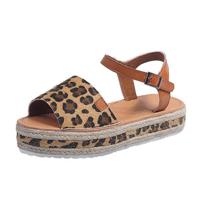 Women 2021 ng Summer Peep Toe Snake Leopard Platform Sandals