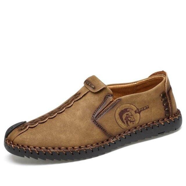 Soft Leather Men Driving Shoes Casual Boots