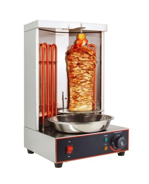 Li Bai Shawarma Machine Electric Vertical Kebab Grill Gyro Rotisserie Silver