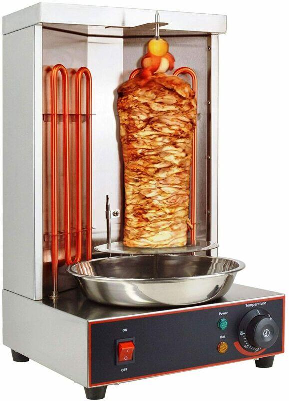 Li Bai Shawarma Machine Electric Vertical Kebab Grill Gyro Rotisserie Silver