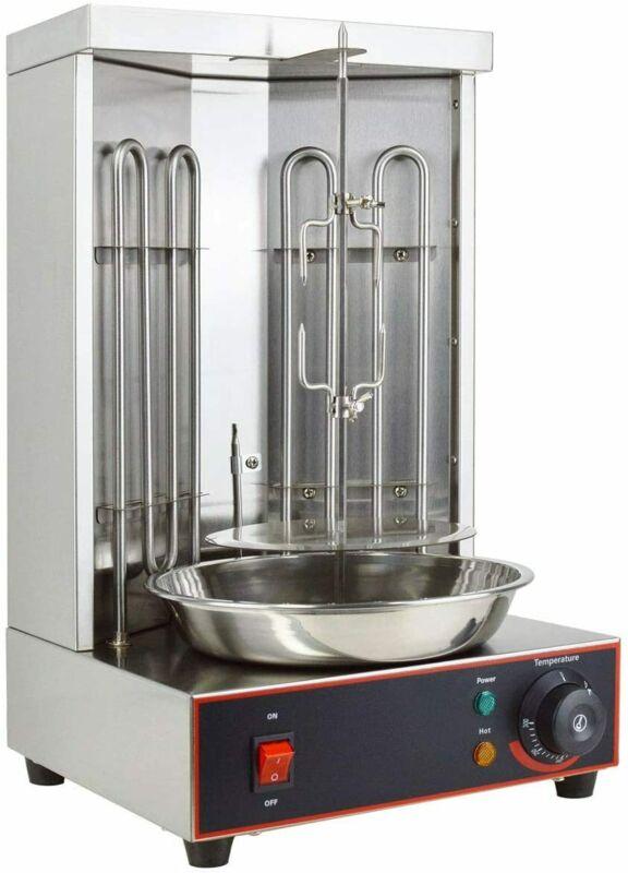 Li Bai Shawarma Machine Electric Vertical Kebab Grill Gyro Rotisserie Silver