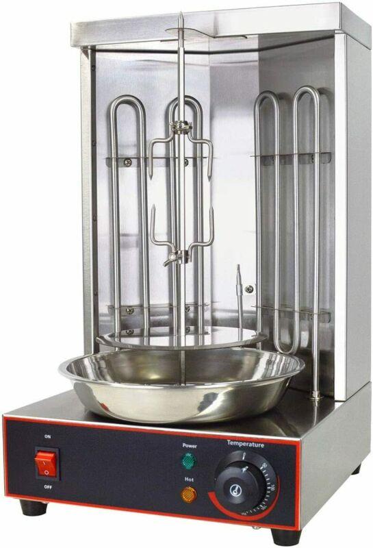 Li Bai Shawarma Machine Electric Vertical Kebab Grill Gyro Rotisserie Silver