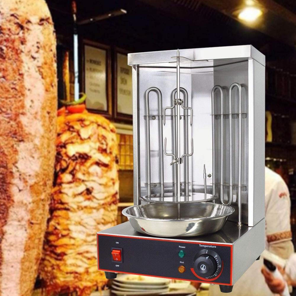 Li Bai Shawarma Machine Electric Vertical Kebab Grill Gyro Rotisserie Silver