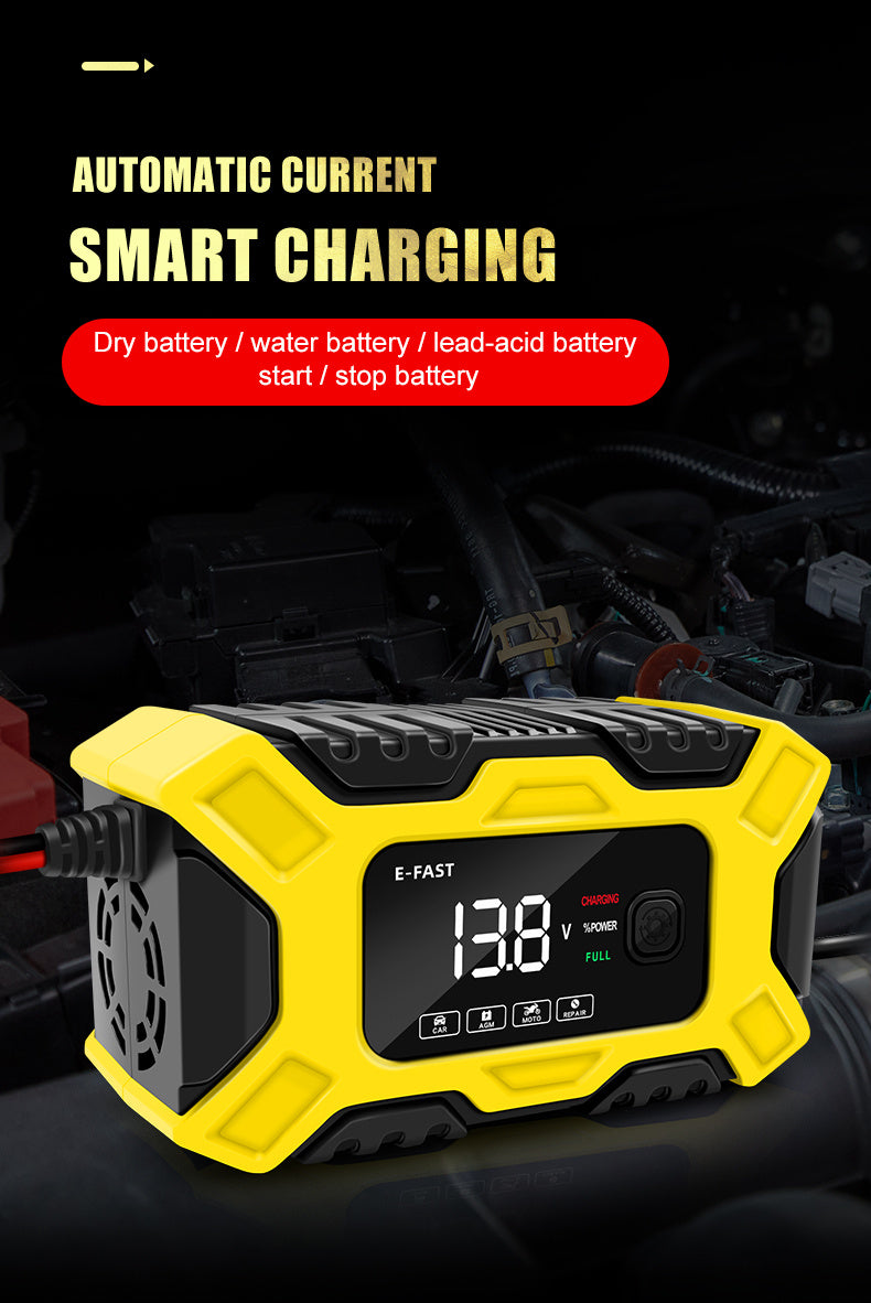 6A 12V Digital Car Battery Charger Fully Automatic Repair CharFor Car Motorcycle SUV Stea Battery Charger 12v Fully Automatic