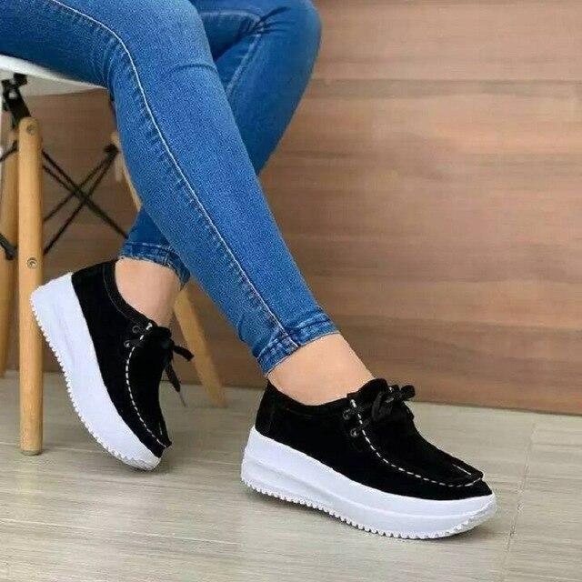 New Canvas Lace-up Women Sport Sneakers
