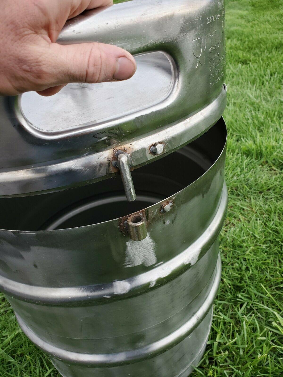 Beer Keg Seafood/Crab Boil Pot With Removable Shelf