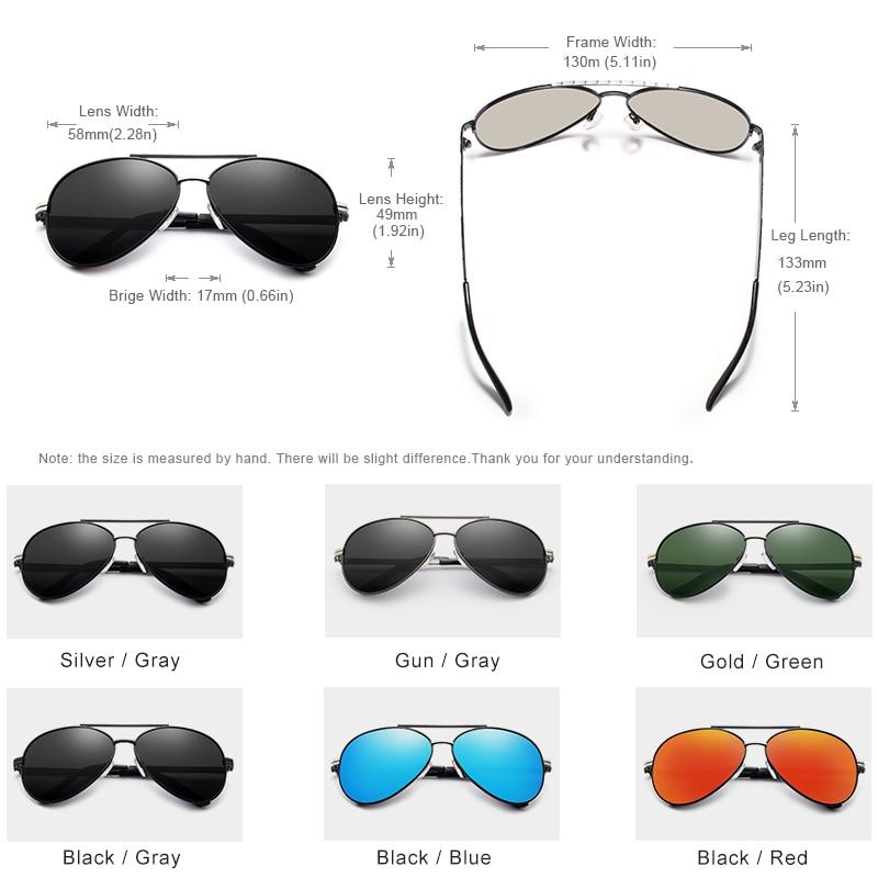 Sunglasses - Designer Men's Pilot HD Polarized Sunglasses