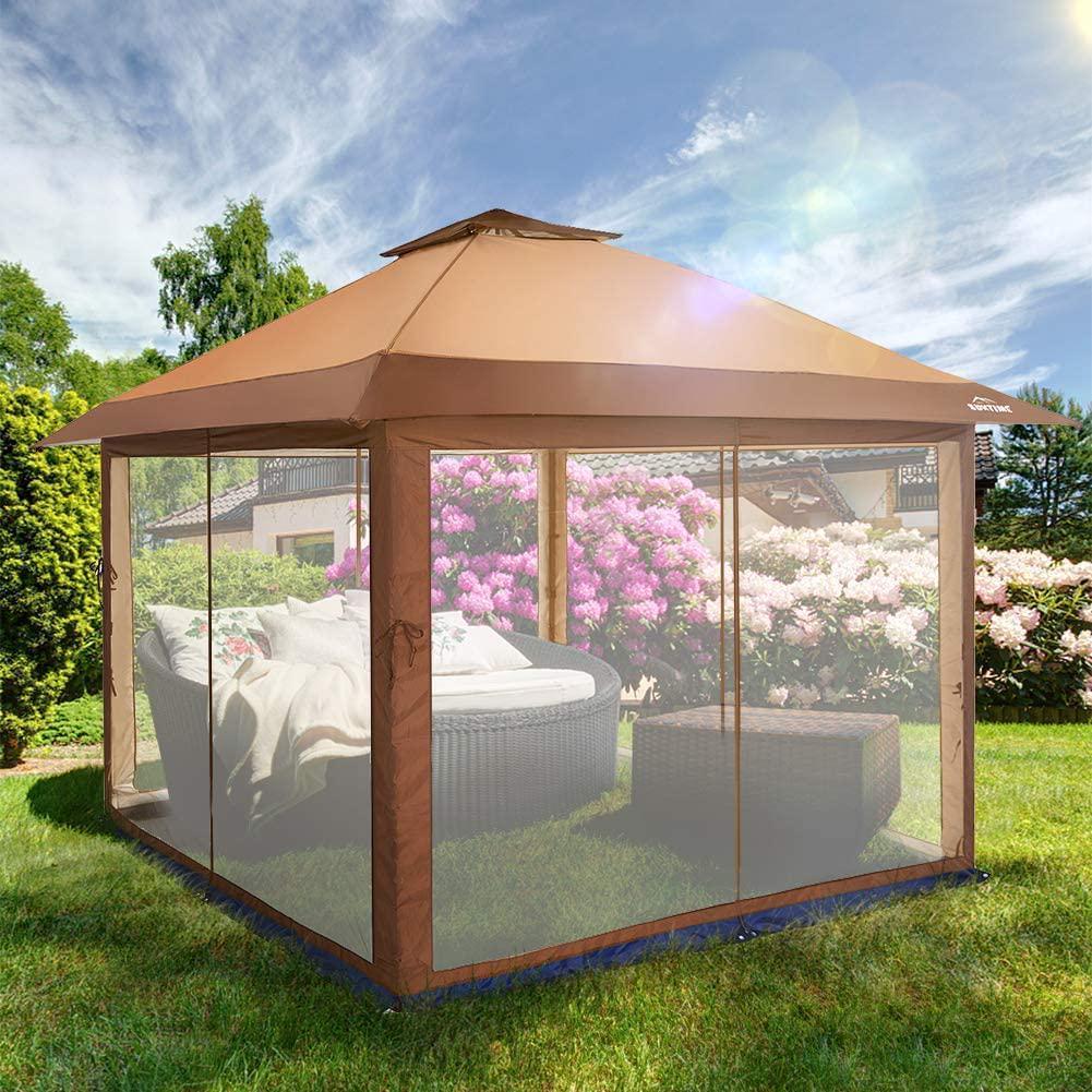 OUTDOOR LIVING SUNTIME Instant Pop Up Patio Gazebo with for