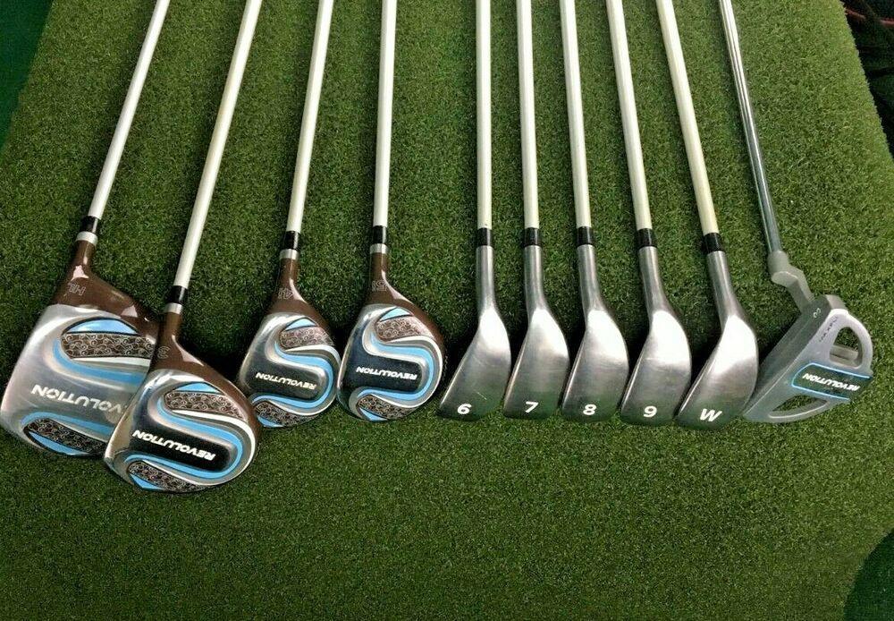 Maxfli Revolution 1,3 Woods, 4,5 Hybrids, 6-PW + Putter w/Bag RH Ladies / mm4232