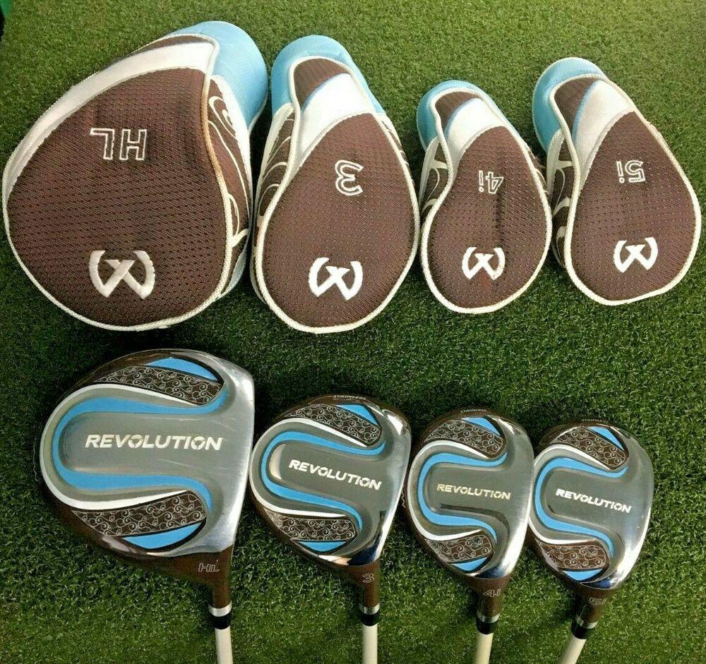 Maxfli Revolution 1,3 Woods, 4,5 Hybrids, 6-PW + Putter w/Bag RH Ladies / mm4232