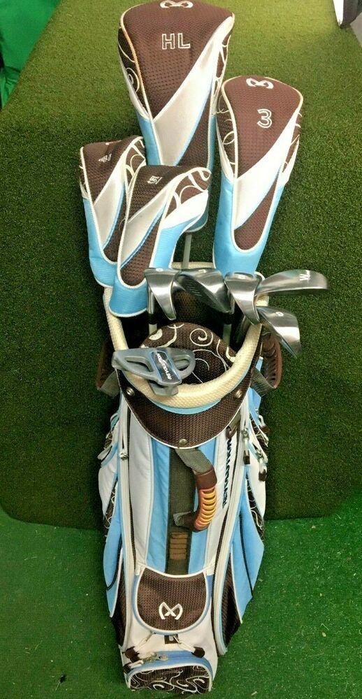 Maxfli Revolution 1,3 Woods, 4,5 Hybrids, 6-PW + Putter w/Bag RH Ladies / mm4232