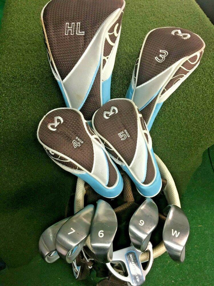 Maxfli Revolution 1,3 Woods, 4,5 Hybrids, 6-PW + Putter w/Bag RH Ladies / mm4232