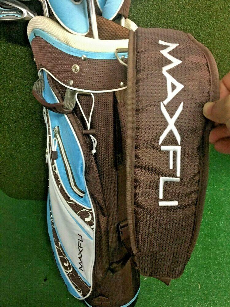 Maxfli Revolution 1,3 Woods, 4,5 Hybrids, 6-PW + Putter w/Bag RH Ladies / mm4232