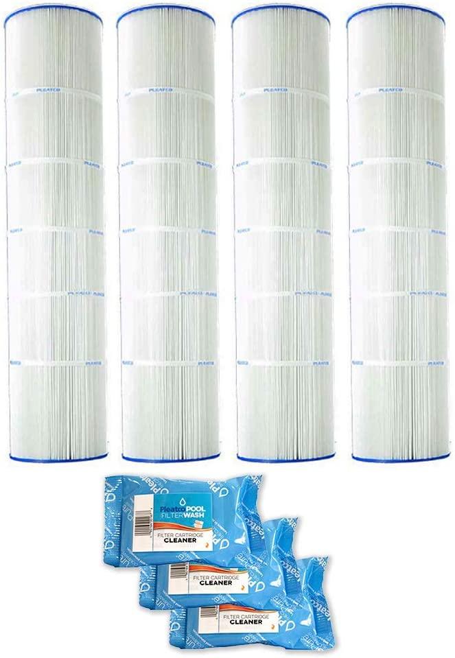 Pleatco Cartridge Filter PA126-PAK4 Hayward Super-Star-Clear C5000 SwimClear C5020 Open w/Molded Gasket CX1260-RE w/ 3X Filter Washes