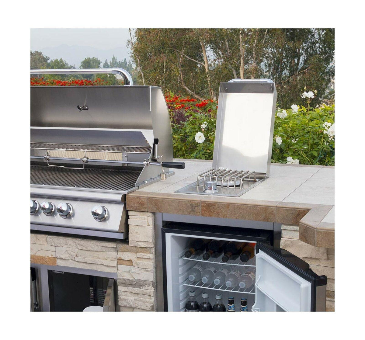 Bull Outdoor Products 60008 Stainless Steel Single Side Burner, Liquid Propan...