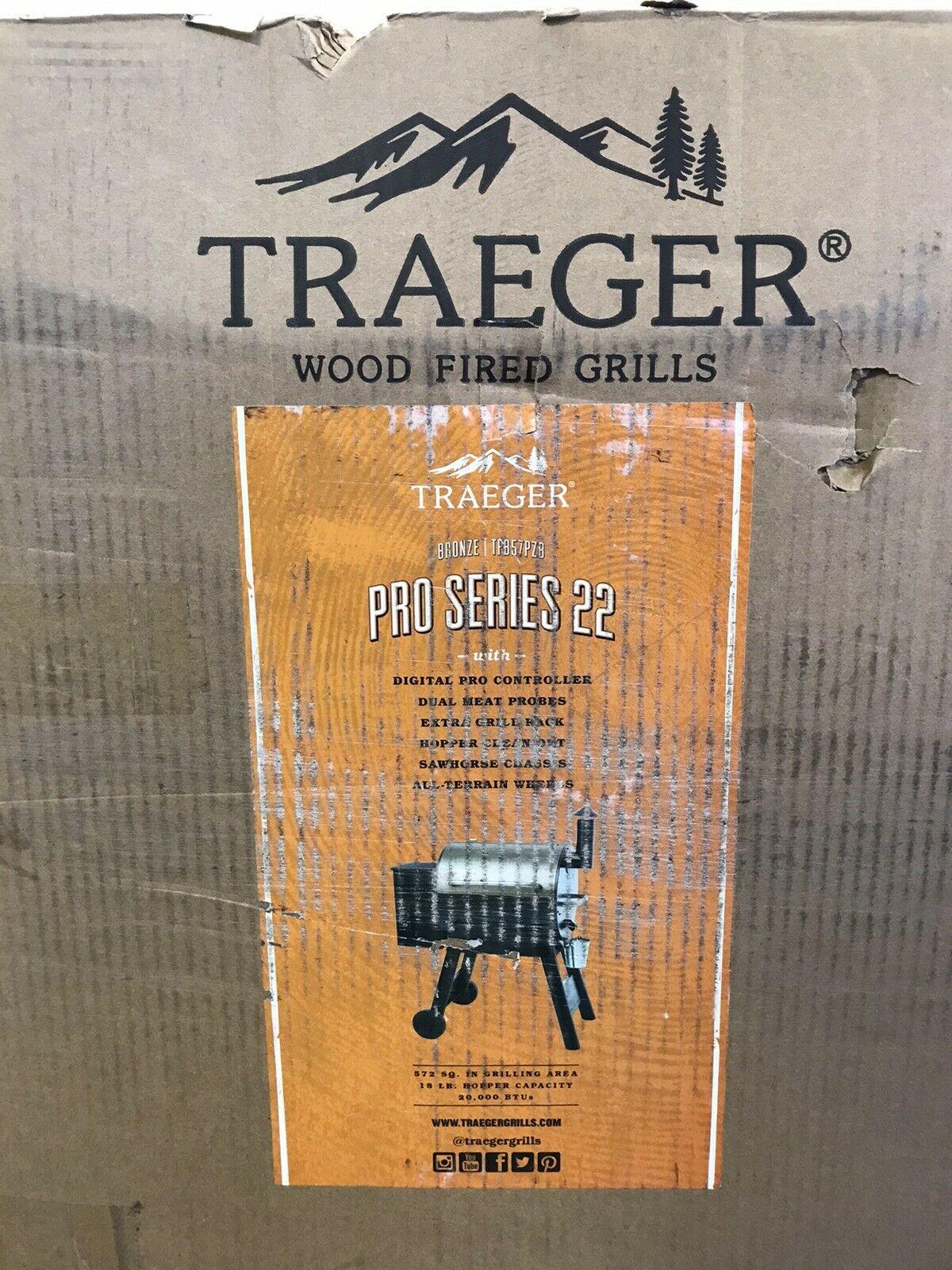 Traeger TFB57PZBO Pro Series 22 Pellet Grill Smoker BBQ Bronze