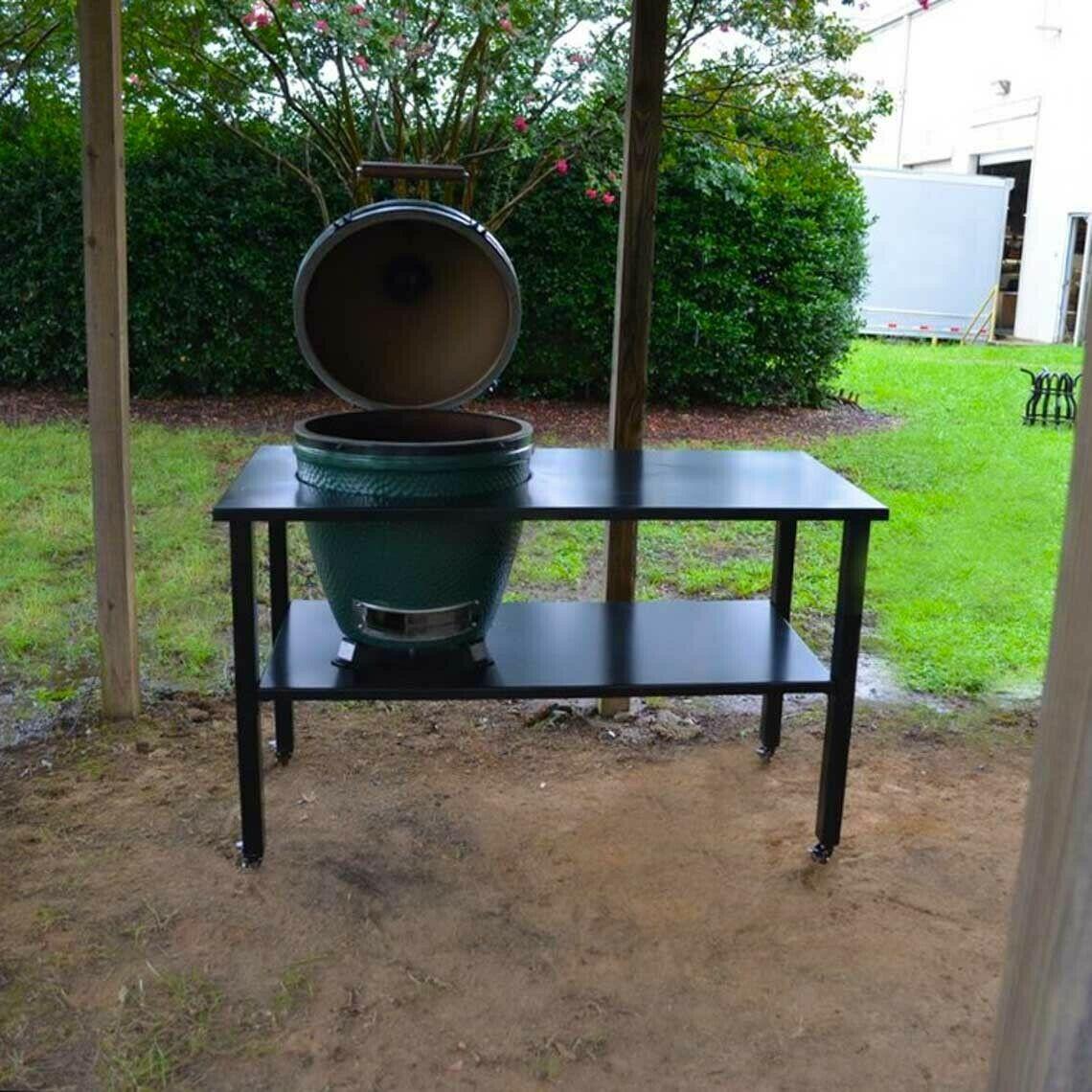 Titan Great Outdoors Ceramic Grill Table Aluminum Fits Large BGE, Kamado Joe