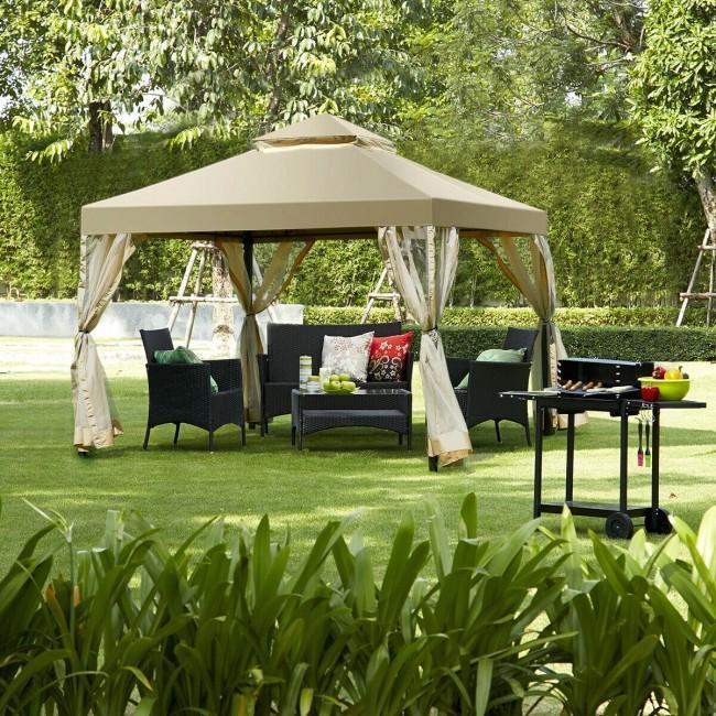 Outdoor 2-Tier 10 Feet x 10 Feet Screw-free Structure