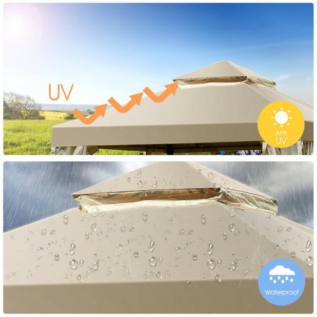 Outdoor 2-Tier 10 Feet x 10 Feet Screw-free Structure