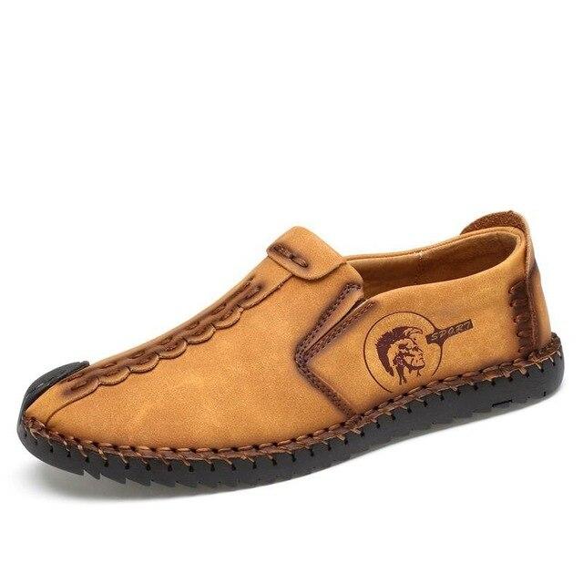 Soft Leather Men Driving Shoes Casual Boots
