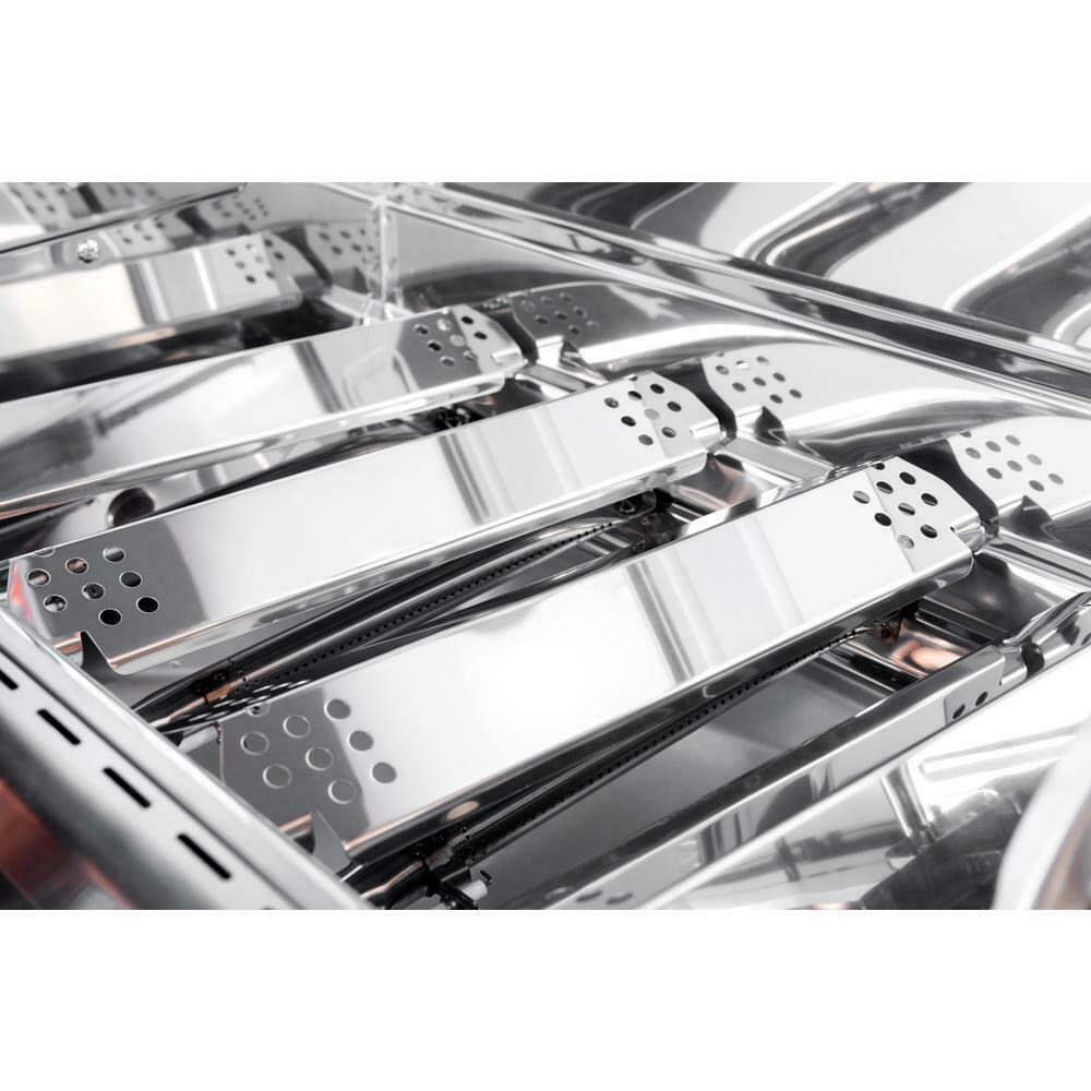 4-Burner Propane Gas Grill In Stainless Steel With Side Burner