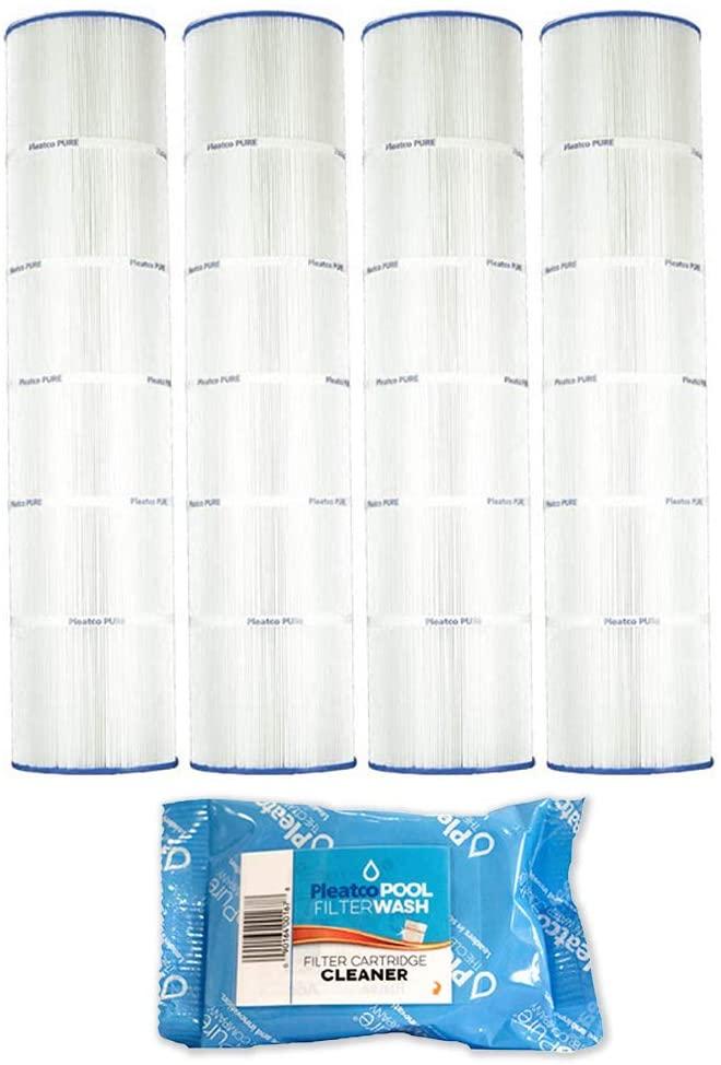 Pleatco Cartridge Filter PCC130-PAK4 Pack of 4 Pentair Clean & Clear Plus 520 Waterway CW425 w/ 1x Filter Wash