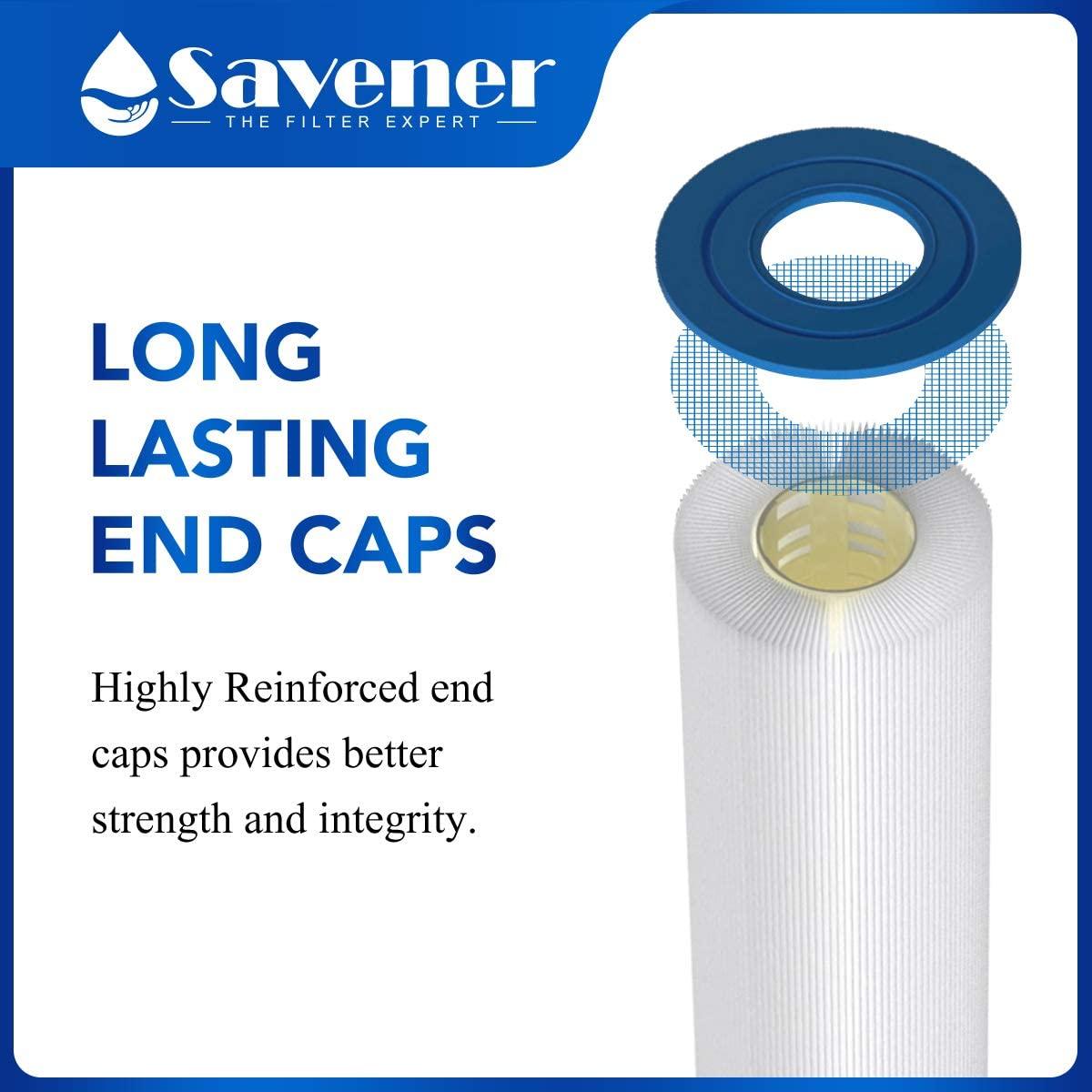 Savener SV-7495 Swimming Pool Replacement Filter Cartridge Replaces for Unicel-7495 125Sq.ft FC-1296 PA126 Hayward CX1260RE 4 Pack