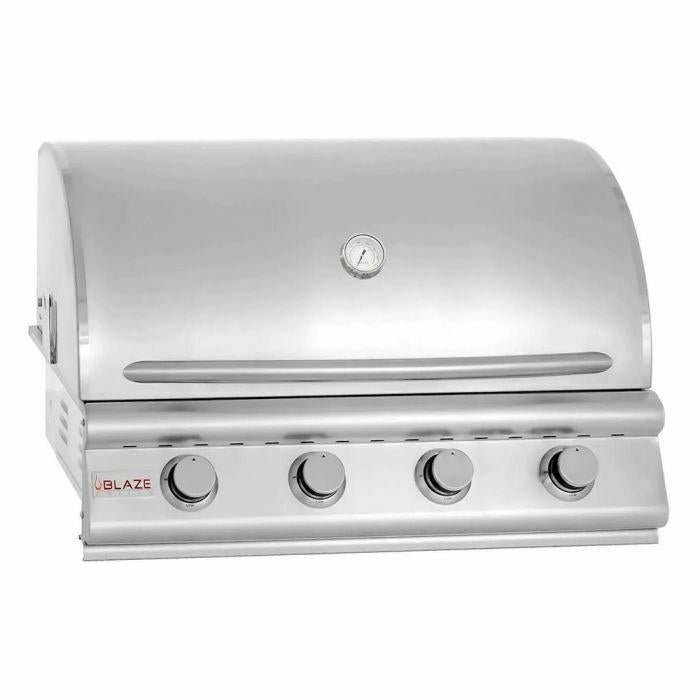 Blaze Stainless Steel Built-In 4-Burner Gas Grill, Natural Gas, 32-inch