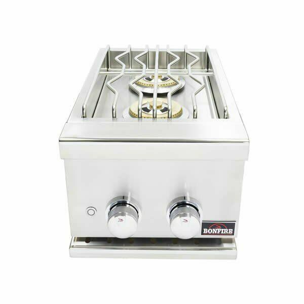 Bonfire Premium 24,000BTU’s Double Side Burner Natural Gas or Propane