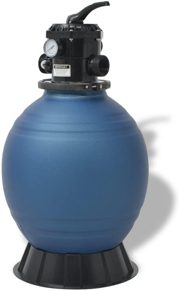 Festnight 2377 GPH Pool Sand Filter with 6 Positions, 18-inch, Blue