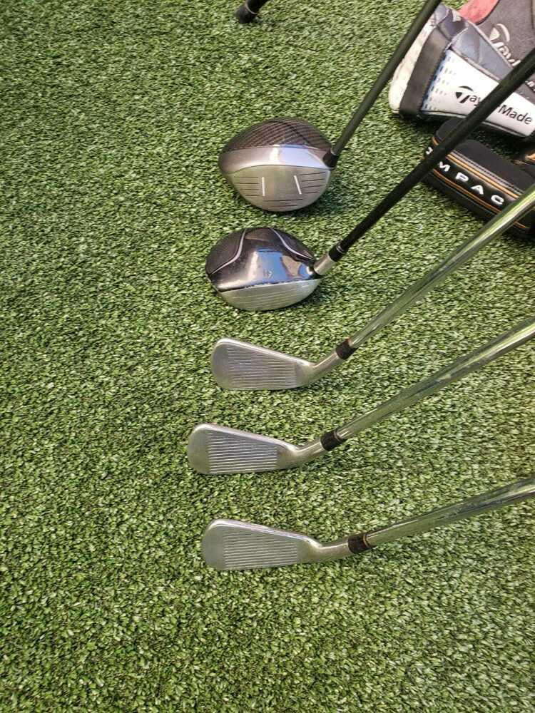 Titleist Stiff Complete Golf Set +Bag,ERC Driver,Burner Wood,Titleist DCI Irons-