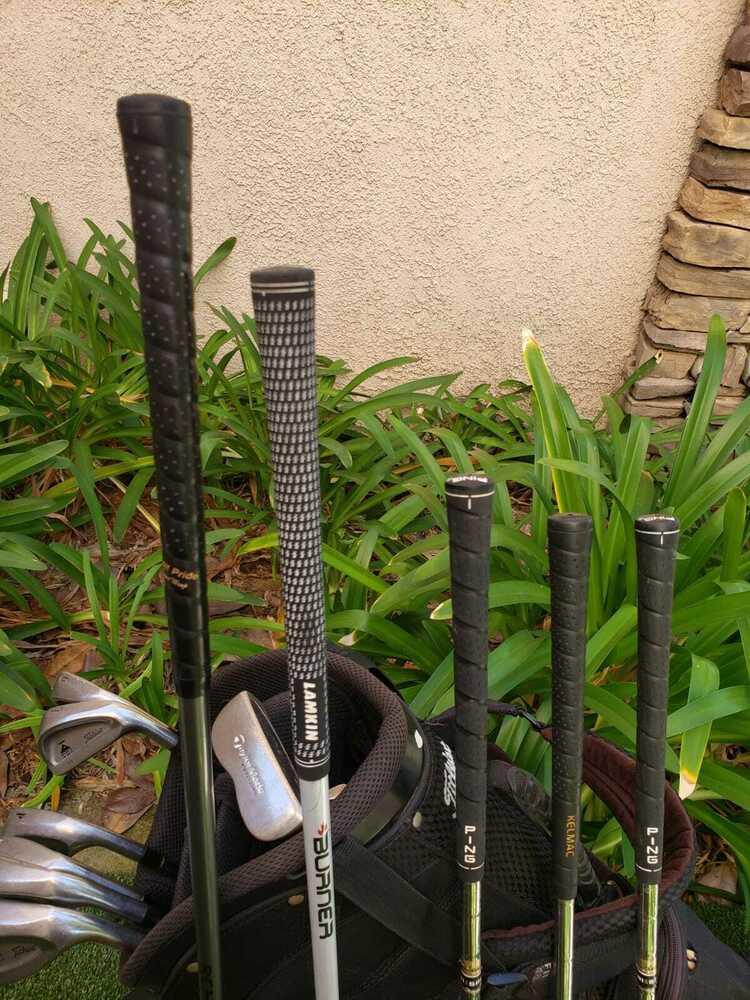 Titleist Stiff Complete Golf Set +Bag,ERC Driver,Burner Wood,Titleist DCI Irons-