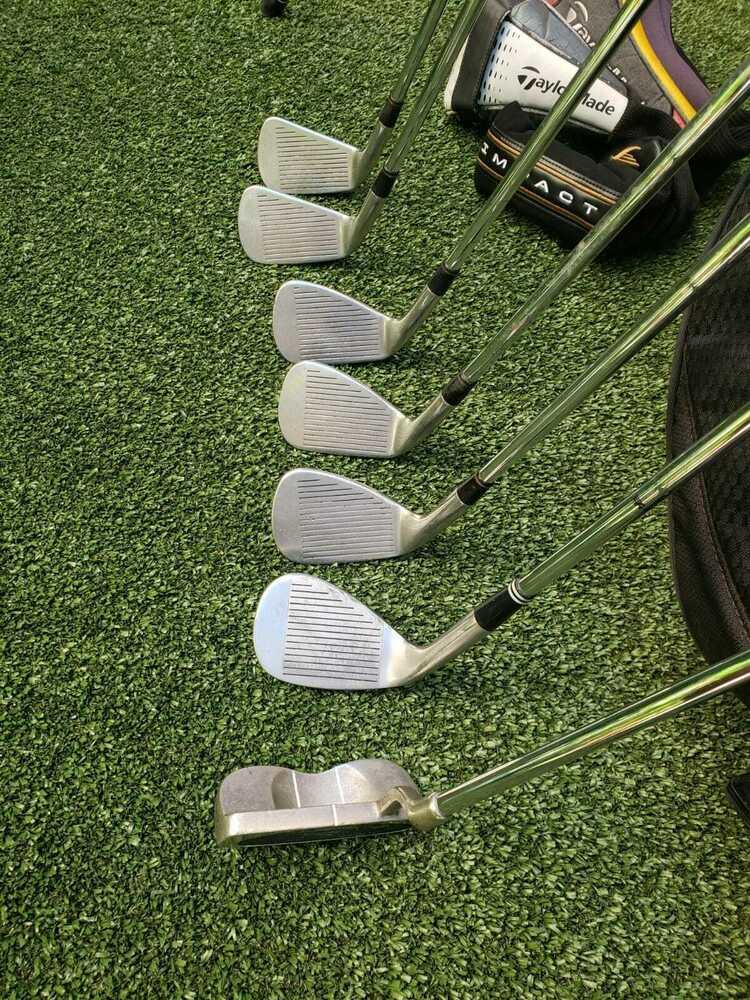 Titleist Stiff Complete Golf Set +Bag,ERC Driver,Burner Wood,Titleist DCI Irons-