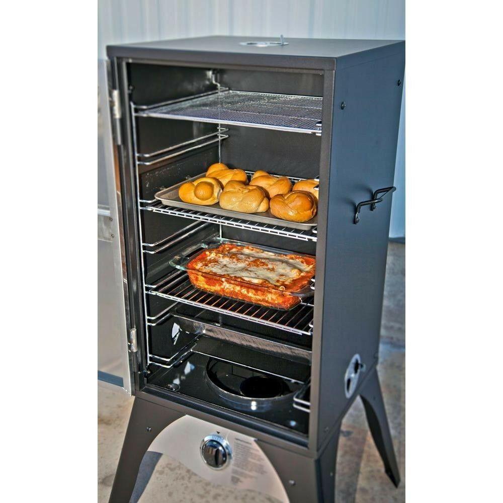 Camp Chef Smoke Vault 18 in. Propane Smoker Gas Horizontal BBQ with Grease Pan
