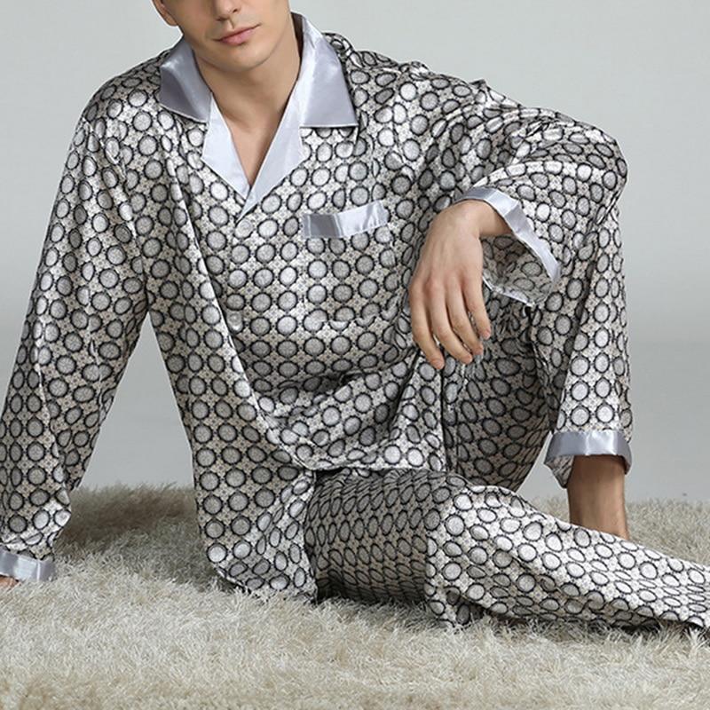 New Men Silk Satin Pajama Sets