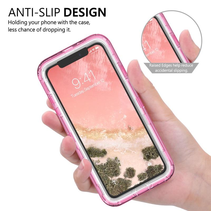 Phone Case - Luxury 360 Degree Full Cover Cute Clear Bling Protective Phone Case For iPhone XS/XR/XS Max 8/7 Plus