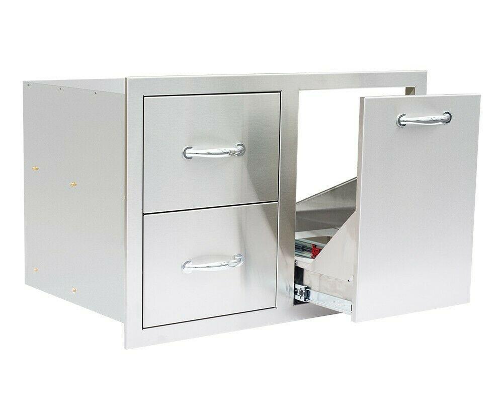 Summerset Propane Tank/Trash Door and Two-Drawer Combo, 36"