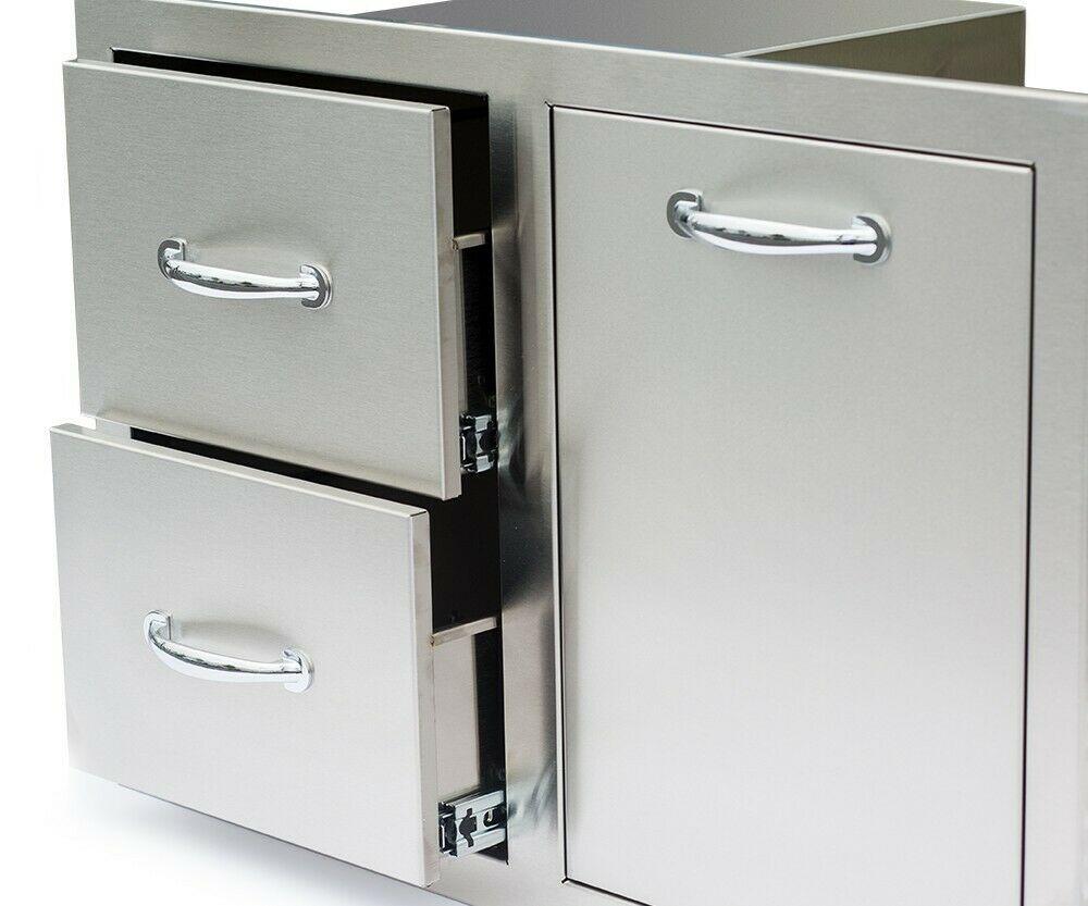 Summerset Propane Tank/Trash Door and Two-Drawer Combo, 36"