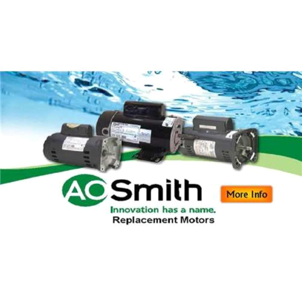0.75 HP Square Flange Up-Rated Pool Pump Motor, 1.25 SF