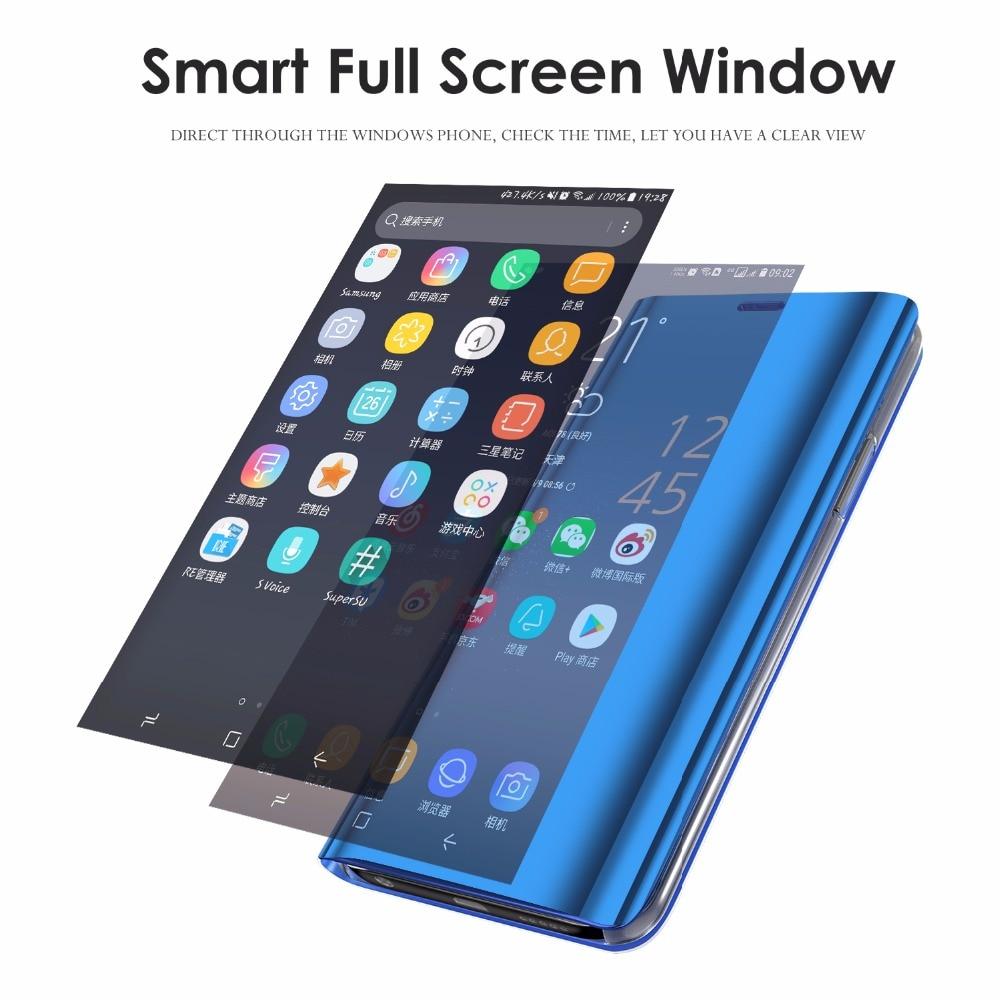 Luxury Mirror Smart Clear View Phone Case For Samsung