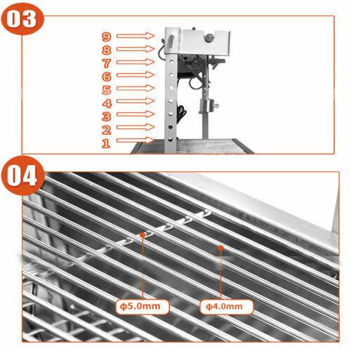 Hog Roast Spit Roast Machine Rotisserie Charcoal Barbecue Grill BBQ Length 89CM