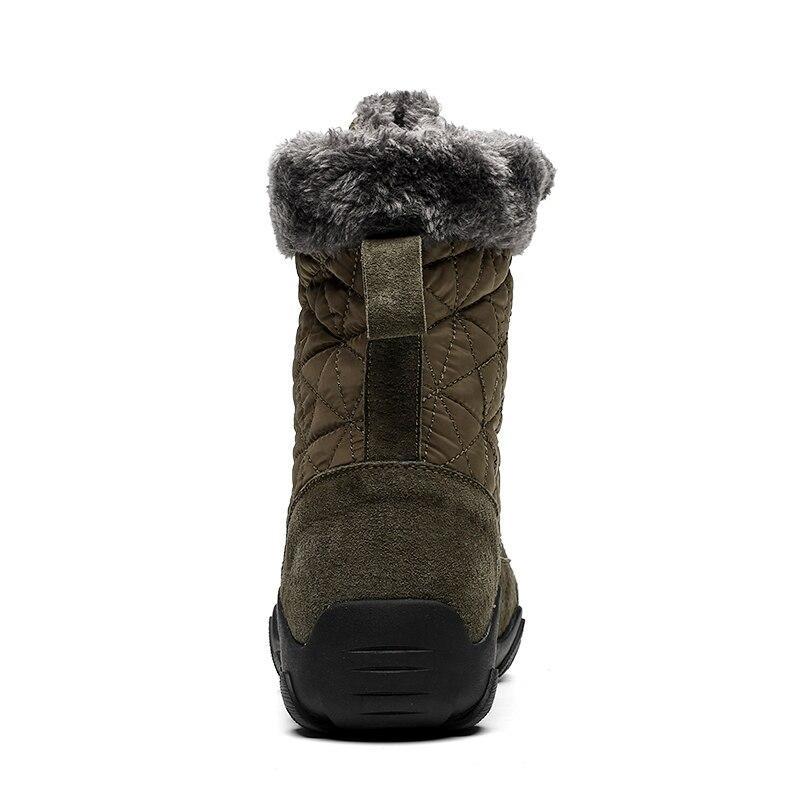 Winter Genuine Leather Patchwork Snow Mens Boots